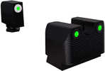 Rival Arms Tritium Night Sights Square Green with White Outline Front Rear Black Frame for Glock 17 MOS 19