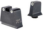 Trijicon Suppressor/Optic Height Night Sights White Front with White Rear & Green Lamps For Glock 42 43 43X 48 GL243-C-6