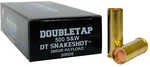 DoubleTap Ammunition SnakeShot 500 S&W 380 Grain #9 Shot with Hardcast Full Wadcutter 20 Round Box 500SWSS2