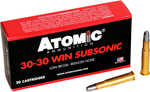 Atomic Subsonic 30-30 Win 165 Gr Lead Round Nose Flat Point Ammo 20 Round Box