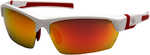 Pyramex Venture Gear Tensaw Adult Sky Red Lens Polycarbonate White/Red Frame