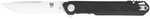 CobraTec Knives CTMONBLK Monarch 3.50" Folding Plain Satin D2 Steel Blade, 4.75" Black G10 Handle