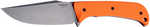 Hogue 35850 Extrak Xl 3.90" Fixed Clip Point Plain Stone Tumbled CPM M4 Tool Steel Blade, Blaze Orange Textured G10 Scal