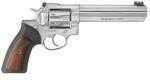Ruger GP100 Revolver 357 Mag 6" Barrel Adjustable Sights Stainless Steel Finish Rubber With Hardwood Inserts 7 Shot Model 1773