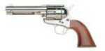 Taylor's & Company Uberti 1873 Cattleman Nickel Plated Walnut Grips 45 Colt 5 1/2" Barrel Revolver