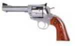 Ruger Revolver Bisley Flat Top 44 Special PC 4-5/8" Barrel Stainless Steel Wood Grip Adjustable Sight 5249