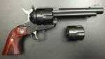 Revolver Ruger Blackhawk Flattop 357 Magnum With 9mm Cylinde 5.5" Barrel Blued Finish Wood Grip