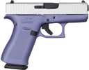 Glock G43X Striker Fired Semi-Auto Pistol 9mm Luger 3.41" Carbon Steel Rifled Barrel (2)-10Rd Magazines White Dot Front & Outline Rear Sights Satin Aluminum Slide Crushed Orchid Cerakote Finish