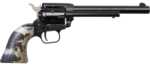 Heritage Rough Rider Small Bore Single Action Revolver .22 Long Rifle 6.5" Barrel Round Capacity Fixed Front & U-Notch Rear Sights Puff Faced Water Snake Grips Blued Finish