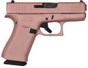 Glock G43X Striker Fired Sub-Compact Semi-Automatic Pistol 9mm Luger 3.41" Barrel (2)-10Rd Magazines Fixed Sights Rose Gold Polymer Finish