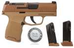 Sig Sauer P365 2A Pistol 9mm Luger 3.1" Barrel 10RD Tan Finish