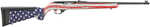 Ruger 10/22 Rifle 22 LR 10 Round 18.50" Barrel Satin Black Finish American Flag Camo Synthetic Stock