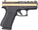 Glock 43X Pistol 9mm Luger 3.41" Barrel 10Rd Gold & Black Finish