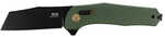 SOG Knives & Tools Diverge XR Folding Knife 3" Sheepsfoot Straight Edge Alumminum Handle Forest Green PVD Finsih D2 Cons