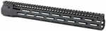 TROY BattleRail 15" High-Profile SOCC Rail Fits AR 308 Win M-LOK Aluminum Black 