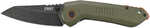 Columbia River Overland 3" Folding Sheepsfoot Plain Stonewash SS Blade G10 Green Stainless Handle