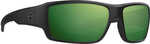 Magpul Mag1132-1-001-4050 Ascent Eyewear Polarized, Scratch Resistant Violet Green Mirror Lens With Black Wraparound Fra