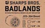 Sharps Bros Bad02 Badlands 17-4 Stainless Steel With 5/8"-24 tpi Threads 2.75"L 1.50"D For Multi-Caliber (.223-.354) Ful