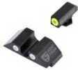 Night Fision GLK00307YWX Sight Set Square Front/U-Notch Rear for Glock 42/43 Tritium Green W/Yellow Outline