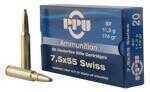 7.5X55mm Swiss 20 Rounds Ammunition Prvi Partizan 174 Grain Jacketed Soft Point