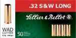 32 S&W Long 50 Rounds Ammunition Sellier & Bellot 100 Grain Lead