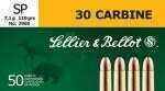 30 Carbine 50 Rounds Ammunition Sellier & Bellot 110 Grain Soft Point