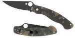 Spyderco C36 MIlitary Folder 4" Black Steel Plain Edge G10 Camo C36GPCMOBK